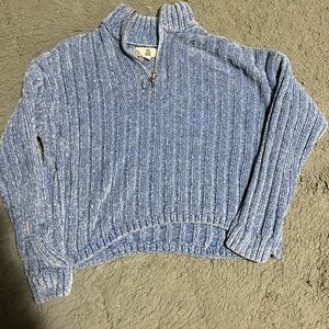 Soft fuzzy crop sweater